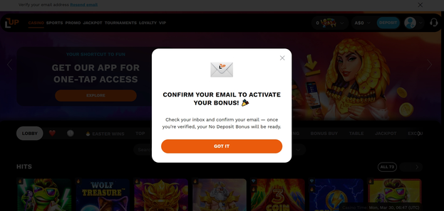 levelup casino Gameplay